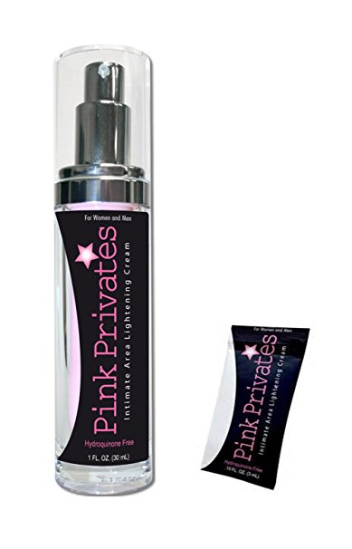 Pink Privates Intimate Sensitive Area Lightening Cream 1 Oz   Pink Privates Foil (.10floz/3ml Each Foil) Unisex Skin Bleaching Unscented Hydroquinone Free by Siamproviding