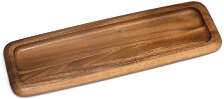 Lipper International 1119 Acacia Narrow Serving Tray for Sushi or Cheese, 18.25" x 6.13" x 0.75"