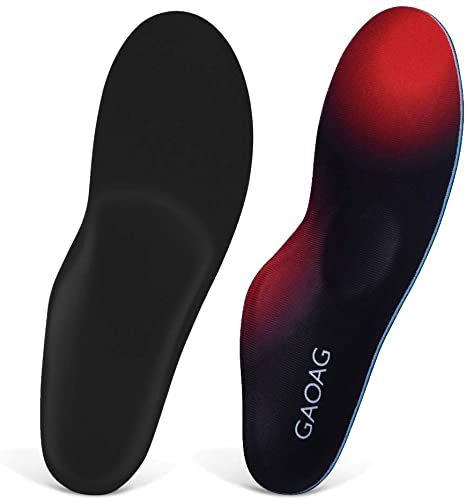 GAOAG Orthotic Insoles Shock-absorptation Breathable Shoe Insoles Plantar Fasciitis Feet Insoles High Arch Foot Support Soft Medical Functional Insoles, Inserts for Flat Feet, Feet Pain, Foot Valgus