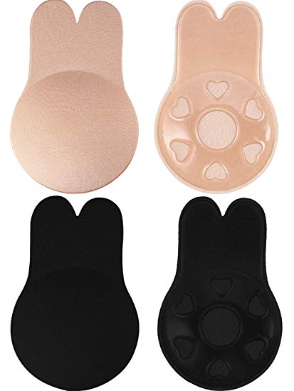A-DD Cup Lift up Invisible Bra Stick on Bra Adhesive Nipplecovers for Backless Dress 2 Pairs