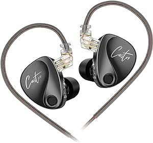 KZ Castor in-Ear Monitor Dual-Dynamic Drivers Headphones with 4 Tuning Switches HiFi Noise Cancelling Earphones, Clarity in All Frequency Stereo Sound Earbuds for Audio Engineers, Musicians(Black)