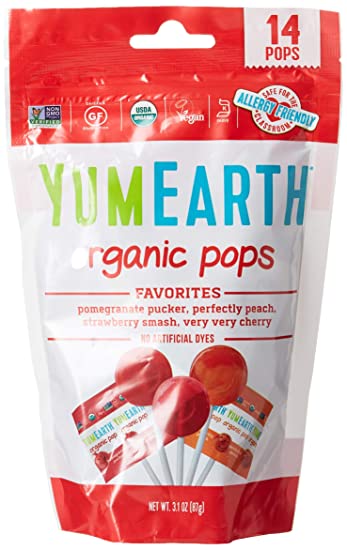 Yummyearth Organic Lollipops, Assorted Flavors, 3 oz (14 Pops)