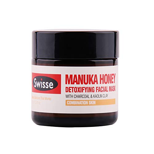 Swisse Honey Manuka Detoxifying Facial Mask With Charcoal & Kaolin C Moisturizing And Whitening Skin, 70g