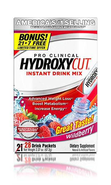 Hydroxycut, Instant Drink mix, WildBerry, 28 Packets