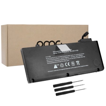 OMCreate New Laptop Battery for Apple A1322 A1278 (2009 2010 2011 Version) Unibody MacBook Pro 13-inch, fits 661-5557 661-5229 MB990LL/A MB991LL - 10.95V 5800mAh 63.5Wh 6-Cell - 12 Months Warranty