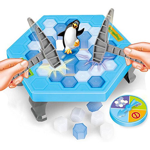 VKOPA Crashed ice game Puzzle table games penguin ice pounding penguin ice cubes save penguin knock ice block wall toys desktop paternity interactive game