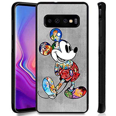 DISNEY COLLECTION Phone Case Compatible Samsung Galaxy S10 Cute Mickey Disney Family Anti-Slip Shockproof Protective Tired Case Cover for Galaxy S10 6.1Inch