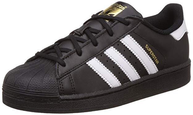 adidas Originals Unisex Superstar C Cblack, Ftwwht and Cblack Leather Sneakers