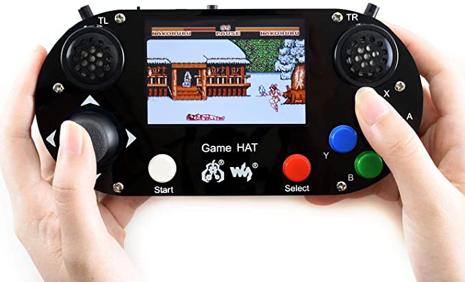 waveshare Game HAT for Raspberry Pi A /B /2B/3B/3B /Zero W with 3.5inch IPS Screen 480x320 60 Frame Make Your Own Portable Game Console