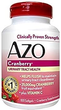 AZO Cranberry Urinary Tract Health, 25,000mg equivalent of cranberry fruit, S... - Buy Packs and SAVE (Pack of 2)