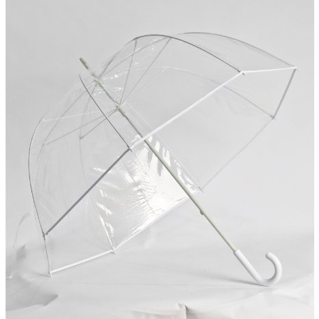 Elite Rain Umbrella Golf-Sized Bubble Umbrella - White Trim