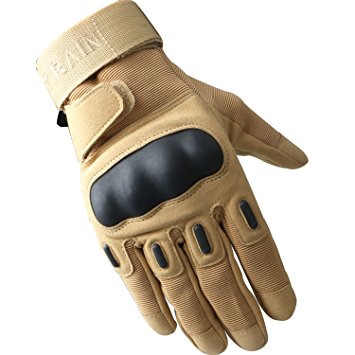 Tirain Full Finger Multifunction Glove for Airsoft Hunting Shooting Paintball Driving Motorcycle Riding Cycling Biking Military Tactical Combat Army Sports Outdoor Garden Work Gloves with Knuckle Protection, Christmas/Xmas Gloves Gifts