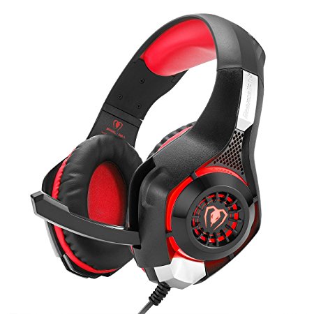 Beexcellent Professional Wired Gaming Headset, Colour Red