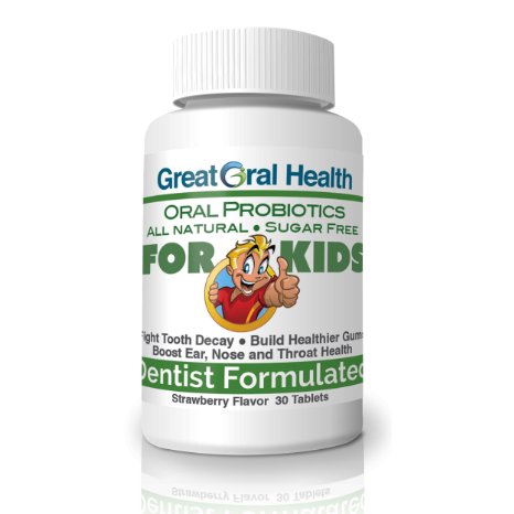 CHEWABLE CHILDREN ORAL PROBIOTICS-7 Strains With BLIS K12 and M18 Fight Cavities and Tooth Decay Improve Dental Hygiene and Gum Health Immune Support against Sore Throats Colds and Ear Infections
