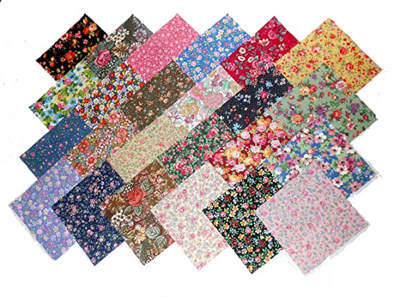 96 5" New Among The Flowers Quilting Fabric Charm Pack- 48 Different Prints - 2 of Each