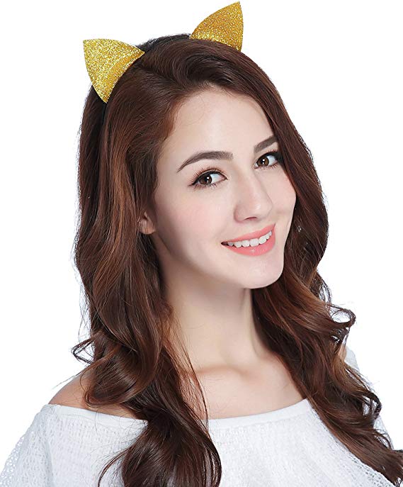 CAKYE Halloween Headband Cat Ears Holiday Cosplay Party Costume