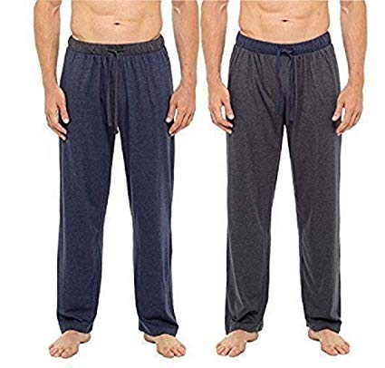 Modern Casuals 2 Pack Mens Plain Pyjama Lounge Bottoms Pants with Lounge Socks