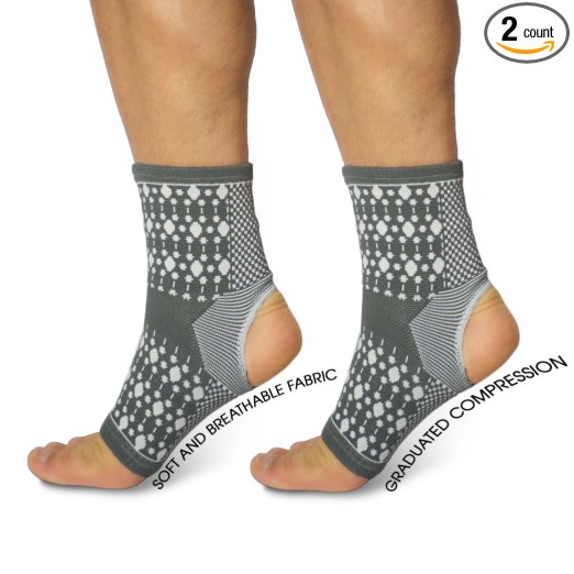 THERAVANA Plantar Fasciitis Compression Ankle Sleeve Socks (1 Pair). Ankle Brace For Foot Pain, Arthritis Swelling, Blood Circulation, Sports Endurance, Arch Support for Men & Women