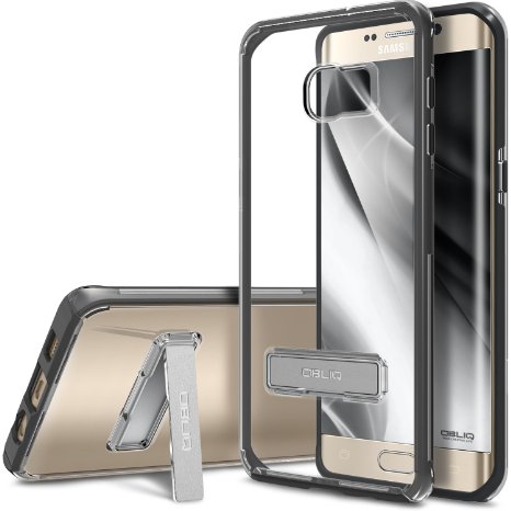 Galaxy S6 Edge Plus Case OBLIQ Naked ShieldBlack - with Kickstand Thin Slim Fit TPU Bumper Hard Hybrid Shock Resist Protective Crystal Clear Cover for Galaxy S6 Edge
