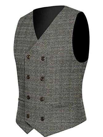 Zicac Men's Unique Advanced Custom Vest Skinny Wedding Dress Waistcoat