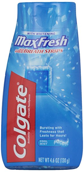 Colgate Max Fresh Liquid Toothpaste with Mini Breath Strips, Cool Mint, 4.6 oz