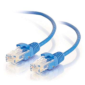C2G 01071 Cat6 Cable - Snagless Unshielded Slim Ethernet Network Patch Cable, Blue (6 Inches)