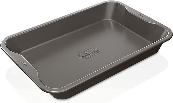 Ninja B30613 Foodi NeverStick Premium 9 inch x 13 inch Cake Pan, Nonstick, Oven Safe up to 500⁰F, Dishwasher Safe, Grey