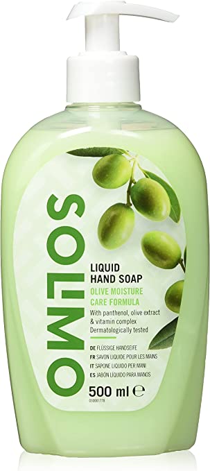 Amazon Brand - Solimo Moisture Care Liquid Hand Soap - With Olive Extract - Pack of 1 (1 bottle x 500ml)