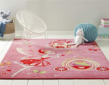 Home Dynamix Fairy Princess Kid's Area Rug 1'1"x2'11", Rectangle, Pink