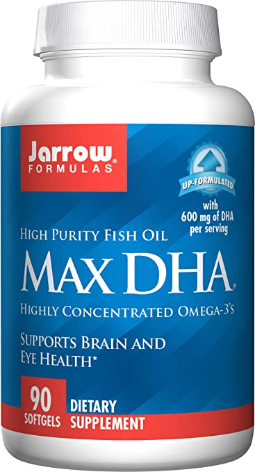 Jarrow Formulas Max-DHA, Supports Brain and Eye Health, 90 Softgels