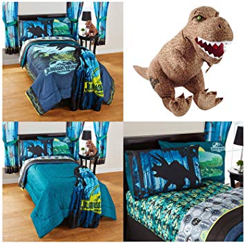 Universal Jurassic World Biggest Growl 5 Piece Reversible Kids Bedding Set, Twin