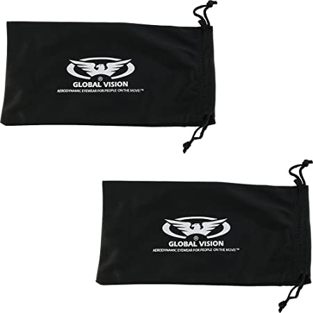 Two Large Black Micro-Fiber Bags Sunglasses Goggles Cell Phone Carrying Pouch Case Sleeve