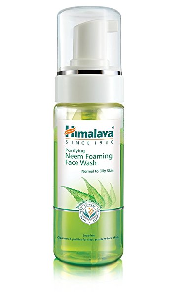 Himalaya Herbals Neem Face Wash Foam, 2 Pack of 150 ml with Turmeric Extract. Soap free, SLS Free, Paraben Free Hypoallergenic Natural Herbal Based Face Wash Foam. DERMATOLOGICALLY TESTED