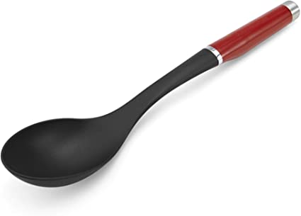 KitchenAid Gourmet Nylon Basting Spoon, One Size, Matte Red