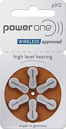 Power One p312 Hearing Aid Battery (10 Packs of 6 Each)
