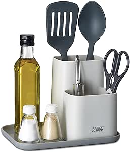 Joseph Joseph Duo Kitchen Worktop Organiser, Kitchen and Storage Organisation for Gadgets, Utensils and Condiments, Grey