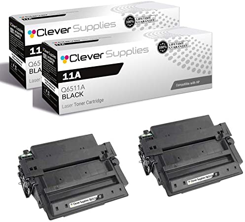 CS Compatible Toner Cartridge Replacement for HP 11A Q6511A 11X Q6511X Black Laserjet 2400 2400DN 2400D 2410 2410XI 2420 2420DN 2420D 2430 2430N 2430DTN 2430TN Toner Cartridge 2 Pack