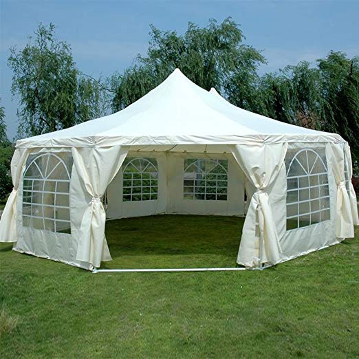 Quictent 9x6.5m(29x21FT) Decagonal Waterproof Heavy Duty Large Marquee Party Tent Garden Gazebo Event Shelter With Large Windows Multi-size Optional