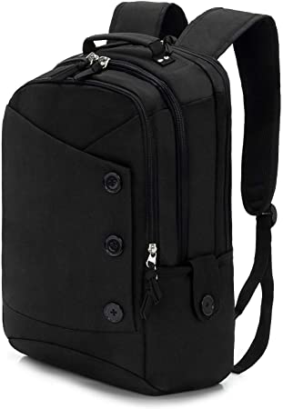 Kingslong 15.6 Inch Durable Linen Laptop Backpack Large Capacity Casual Daypack