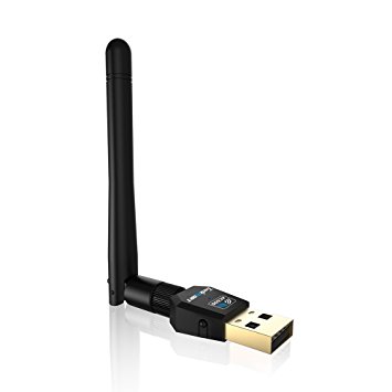 Thinkmart 600Mbps Dual Band USB WiFi Adapter 802.11ac 5GHz Wireless Network Adapter Antenna for Desktop Laptop, Support WinXP to Win10 Linux Mac10.4-10.12