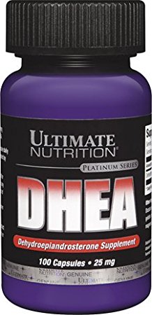Ultimate Nutrition DHEA-Dehydroepiandrosterone Capsules, 25 mg, 100 Count Bottle