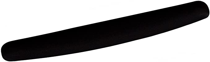 3M Foam Wrist Rest, Comfortable Support with Durable Fabric Cover with Anti-microbial Product Protection, 18", Black (WR209MB)