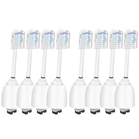 8-Pack Replacement Toothbrush Heads for Philips Sonicare E-Series, Fit Sonicare Essence, Elite, Advance, CleanCare and Xtreme Philips Brush Handles