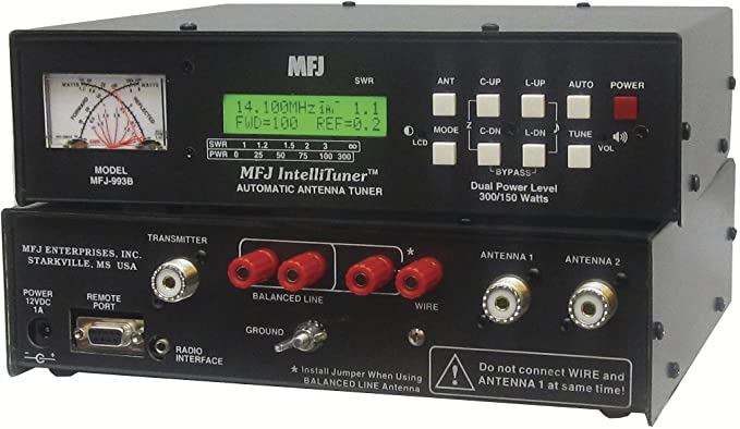 MFJ-993B MFJ993B MFJ-993 MFJ Original 1.8~30 MHz Automatic Antenna Tuner 300 Watts SSB / 150 Watts CW IntelliTuner w/SWR/Watt Meter.