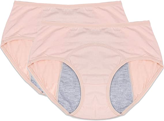 Menstrual Period Leak Proof Underwear Panties for Girls/Women Heavy Flow, Postpartum Bleeding After Birth (Pack of 2)