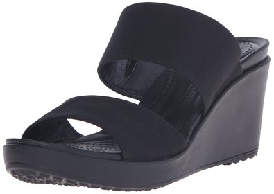 crocs Women's Leigh II 2 Strap Wedge W Wedge Sandal