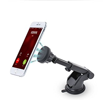 Adjustable 9.5" Long Swing Arm Car Mount Holder Cradle Dock With Black Silicone Suck Base For Cell phones Mobile