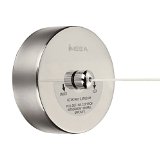 IMEEA High Quality Retractable Clothesline W 8 ft Adjustable Fiber String Line 304 Stainless Steel Finish Laundry Line Clothes Dryer Round Chrome