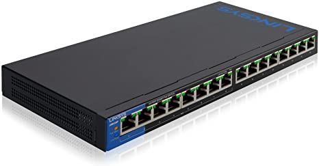 Linksys LGS116P Business 16-Port Network Switch - Unmanaged Gigabit Ethernet Switch with 8 PoE  Ports