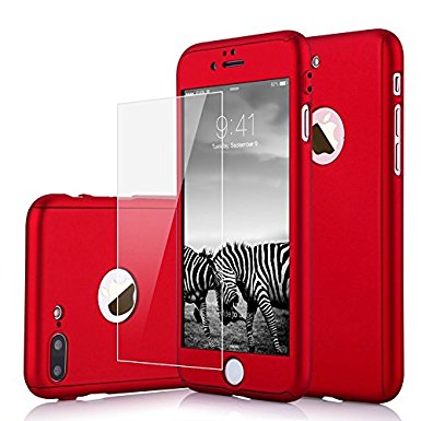 iPhone 7 Plus case, VPR 2 in 1 Ultra Thin Full Body Protection Hard Premium Luxury Cover [Slim Fit] Shock Absorption Skid-proof PC case for Apple iPhone7 Plus (5.7inch) (Red)
